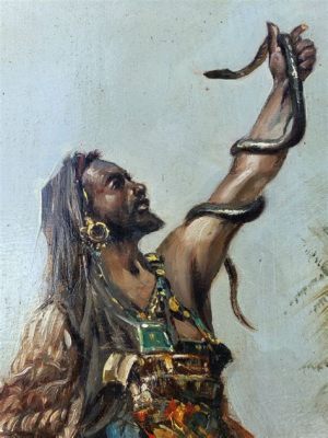 “The Snake Charmer” –  A Vivid Tableau of Orientalist Enchantment and Hypnotic Realism!