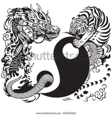  The Dragon and Tiger Fighting -  A Symphony of Bold Strokes and Mythological Mayhem!