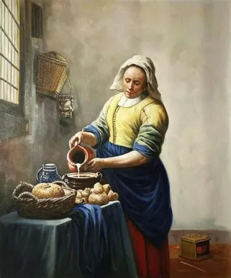 “The Milkmaid” –  A Triumphant Depiction of Domestic Serenity and Rustic Charm!